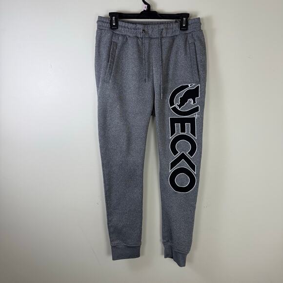 Ecko Unltd Men's Jogger Pants Embroidered Logo Fleece Sweatpants Grey M - Picture 1 of 9
